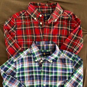 Boys Ralph Lauren Plaid Button Down Shirts